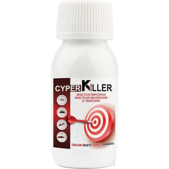 Cyper-Killer, insecticid impotriva insectelor taratoare si zburatoare, 100 ml [1]