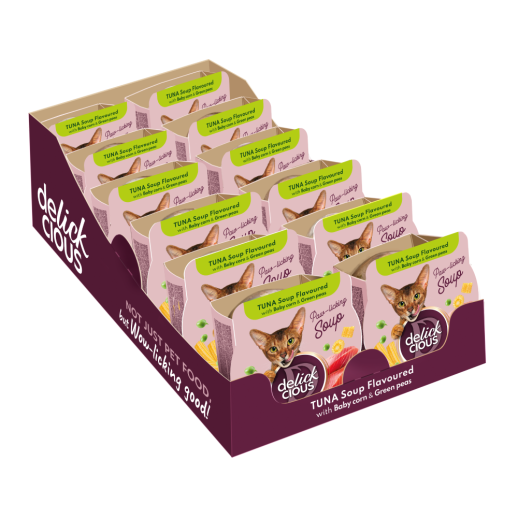 Delickcious. Supa de ton aromatizată cu porumb proaspăt și mazăre verde, 80 g [7]