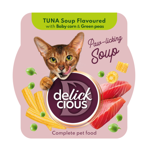 Delickcious. Supa de ton aromatizată cu porumb proaspăt și mazăre verde, 80 g [2]