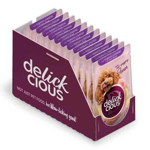 Delickcious. Curcan și brânză în supă cremoasă, 85 g. [5]