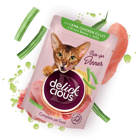Delickcious. Miel, piept de pui și fasole verde în gelatină, 85 g. [1]