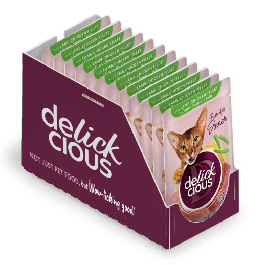 Delickcious. Miel, piept de pui și fasole verde în gelatină, 85 g. [3]