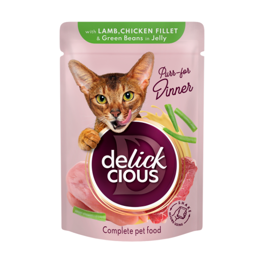Delickcious. Miel, piept de pui și fasole verde în gelatină, 85 g. [4]