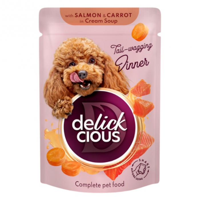 Delickcious. Somon și morcov în supă cremoasă, 85 g. [3]
