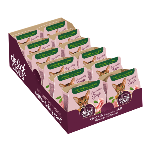 Delickcious. Supa de pui cu șuncă și spanac, 80 g. [7]