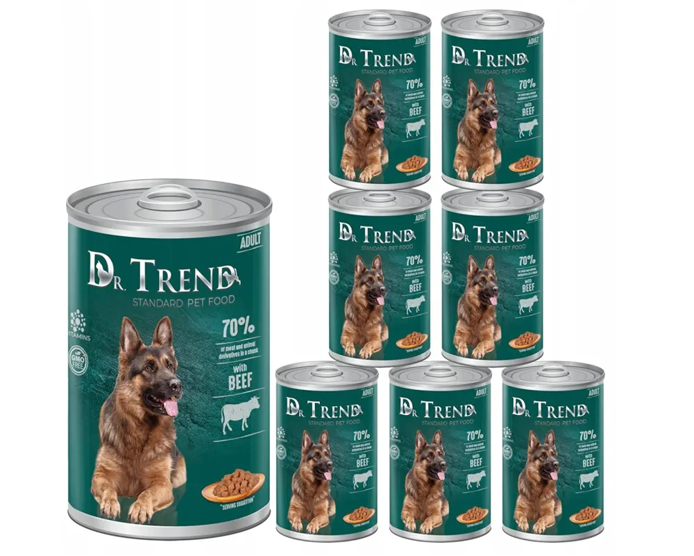 Dr.TREND Conserva pentru caini adulti, Vitel in sos, 1250g [3]