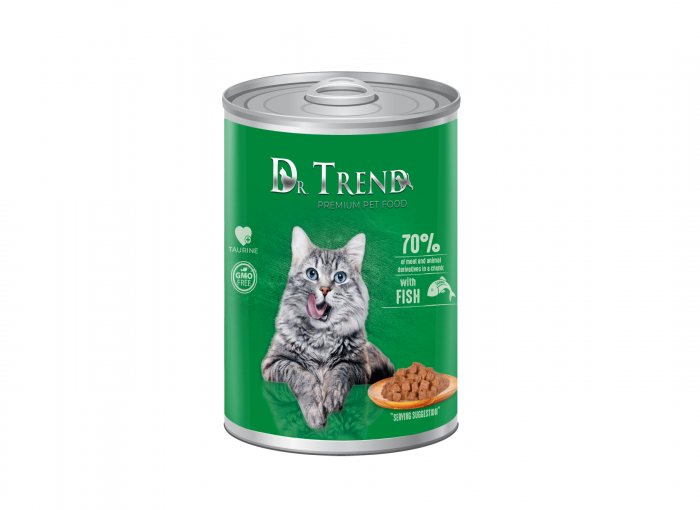 Dr. Trend Conserva pisici - cu peste in sos, 400g [2]