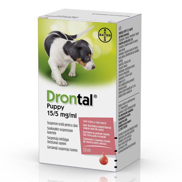 Drontal Puppy suspensie orala pentru caini (catei si caini tineri), 50 ml [4]