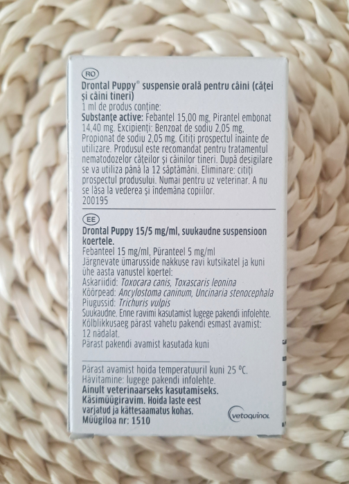 Drontal Puppy suspensie orala pentru caini (catei si caini tineri), 50 ml [3]