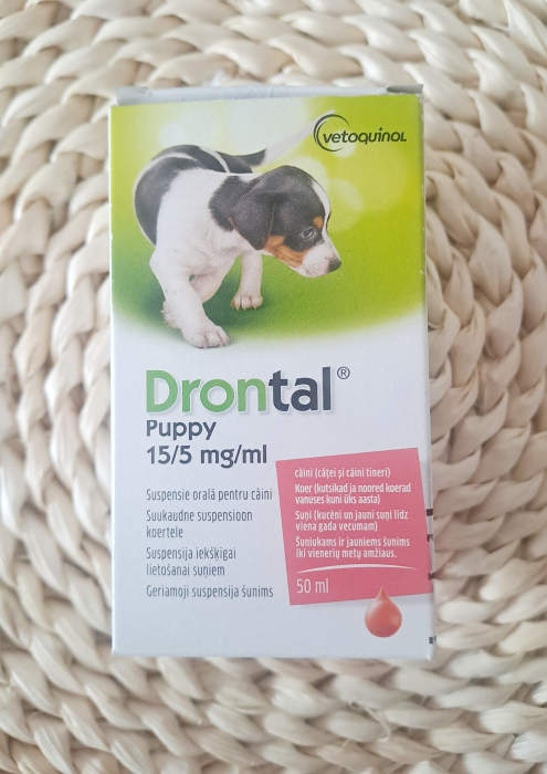 Drontal Puppy suspensie orala pentru caini (catei si caini tineri), 50 ml [2]