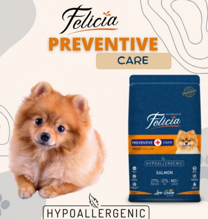 Felicia Hrana Caini Adulti Small-Mini Hipoalergenic Preventive-Care cu Somon 6kg [10]