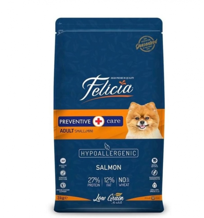 Felicia Hrana Caini Adulti Small-Mini Hipoalergenic Preventive-Care cu Somon 6kg [8]