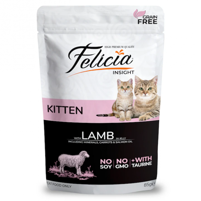 FELICIA Kitten, Miel, plic hrană umedă fără cereale pisici junior, (în aspic), 85g [1]