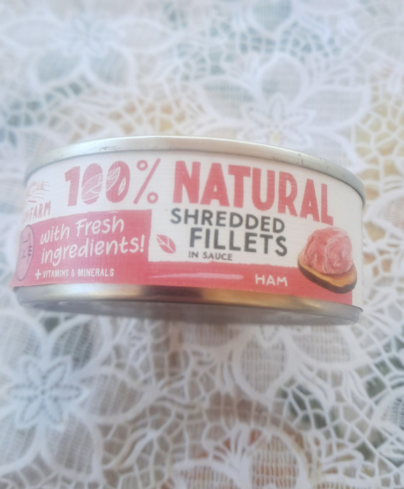 Fresh Farm Shreddet Fillet, cu sunca in sos, hrana umeda pentru pisici, fara cereale, 70 g [2]