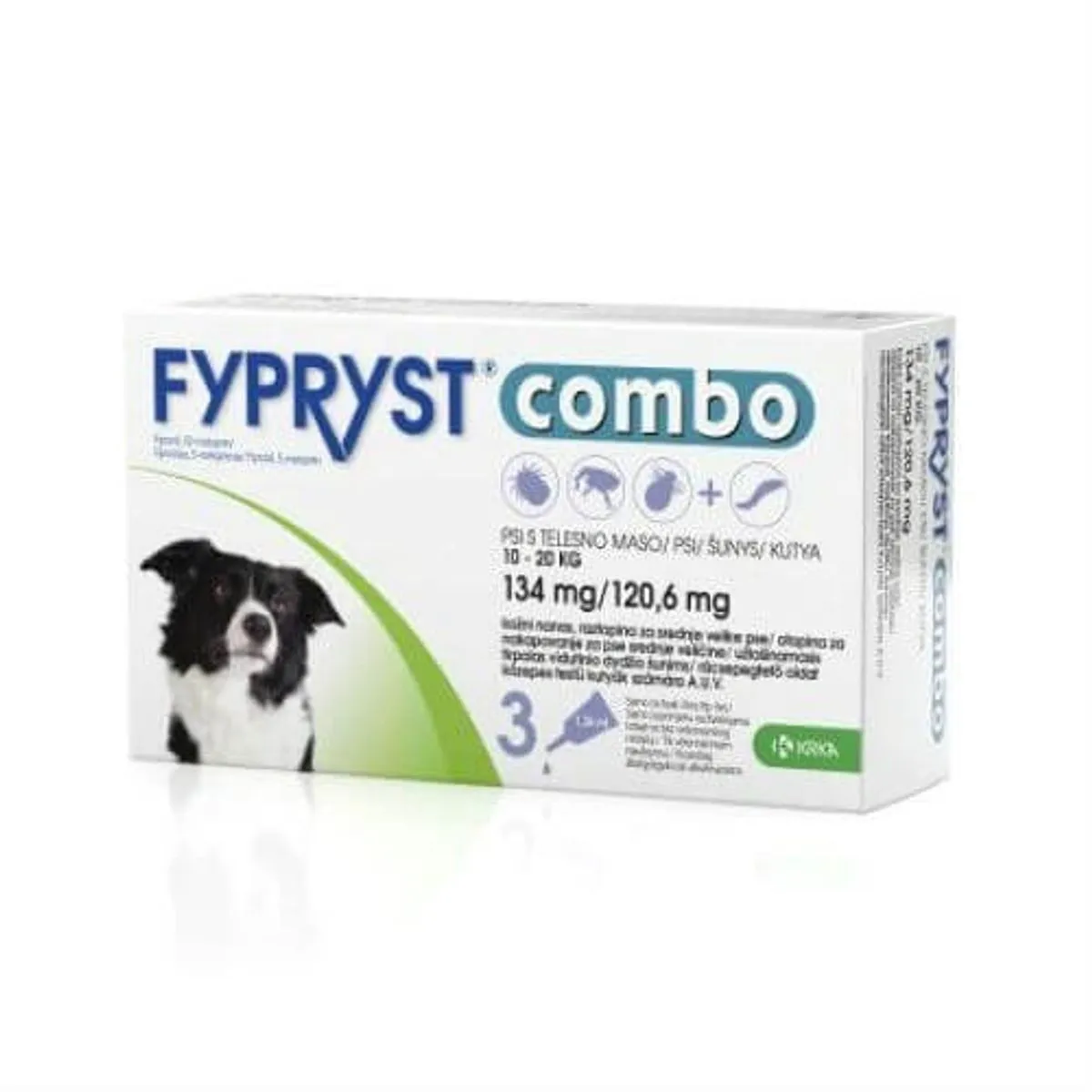 Fypryst Combo Dog M 134 mg pipete antiparazitare caini talie medie (10 - 20 kg), 1 buc [1]