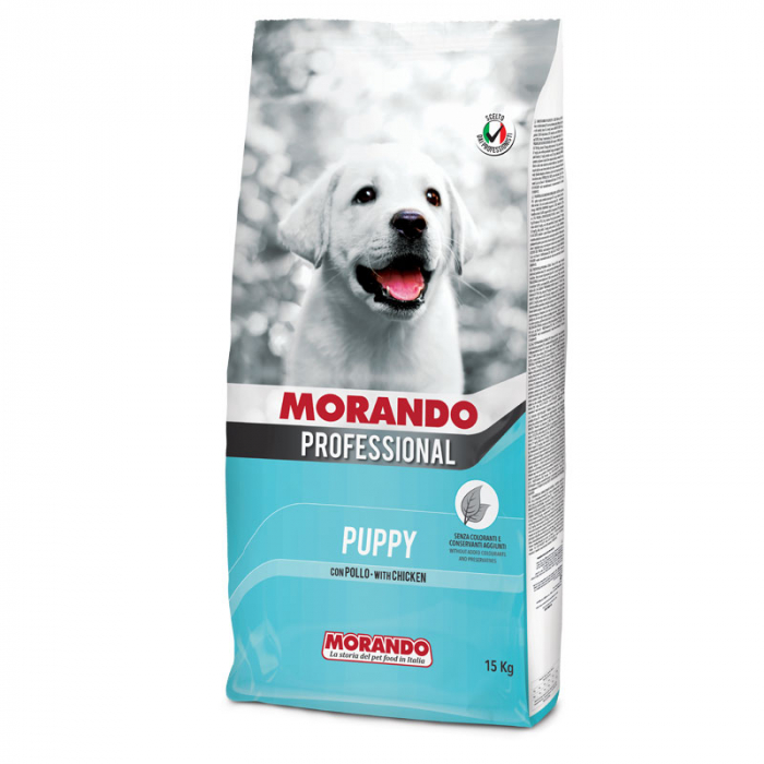 Hrană completă MORANDO pentru CĂȚELUȘI CU PUI, 15 kg [1]