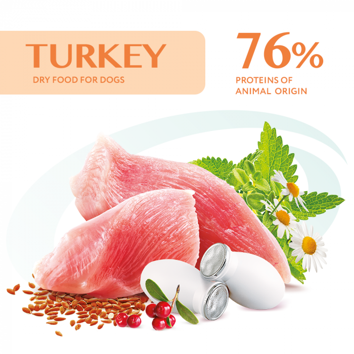 Hrana uscata completa Optimeal pentru catei talie mare - curcan, 12 kg [2]