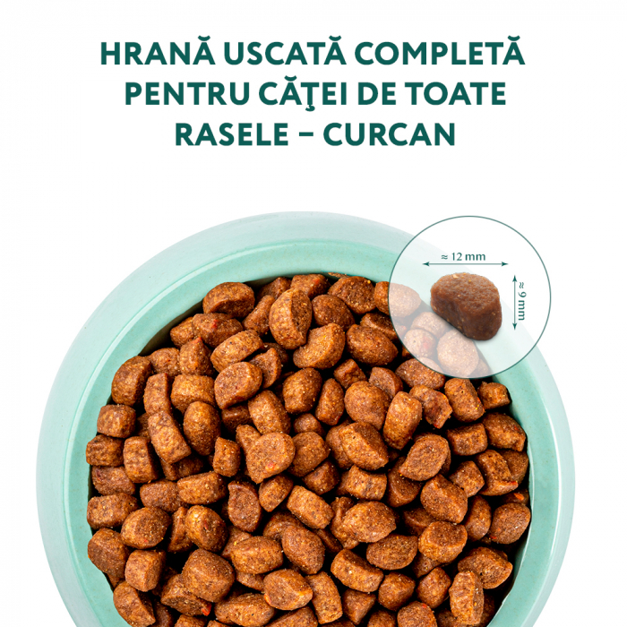Hrana uscata completa pentru catei, Optimeal, cu Curcan, 12kg [3]