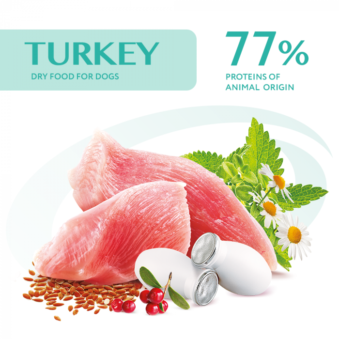 Hrana uscata completa pentru catei, Optimeal, cu Curcan, 12kg [2]