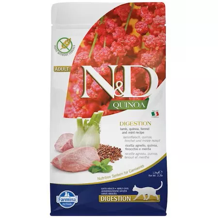 Hrana uscata pentru pisici N&D Cat Quinoa Digestion cu Miel, 1.5 kg [2]