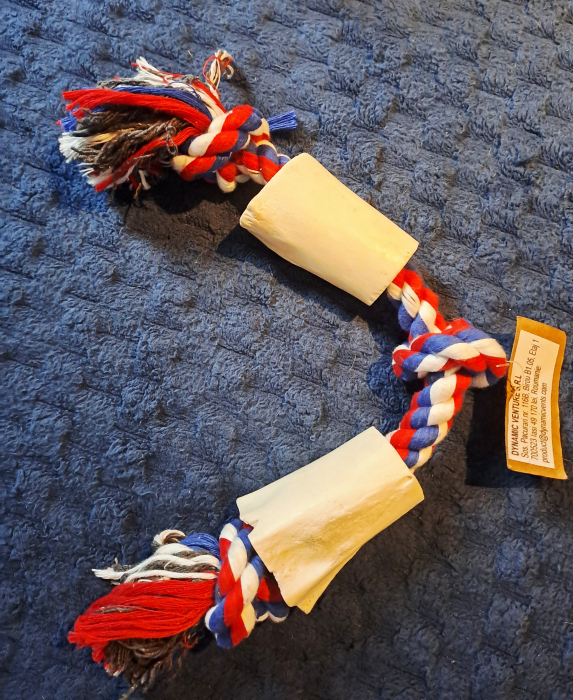 Jucărie de câini din frânghie cu oase adevărate, 45 cm [3]