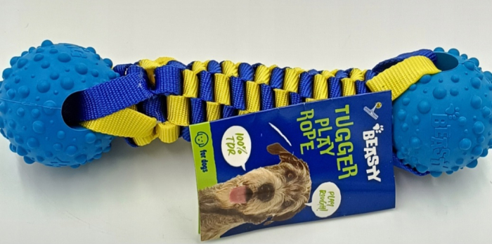 Jucărie pentru câini BEASTY Tugger Play Rope cu mingi din cauciuc [4]