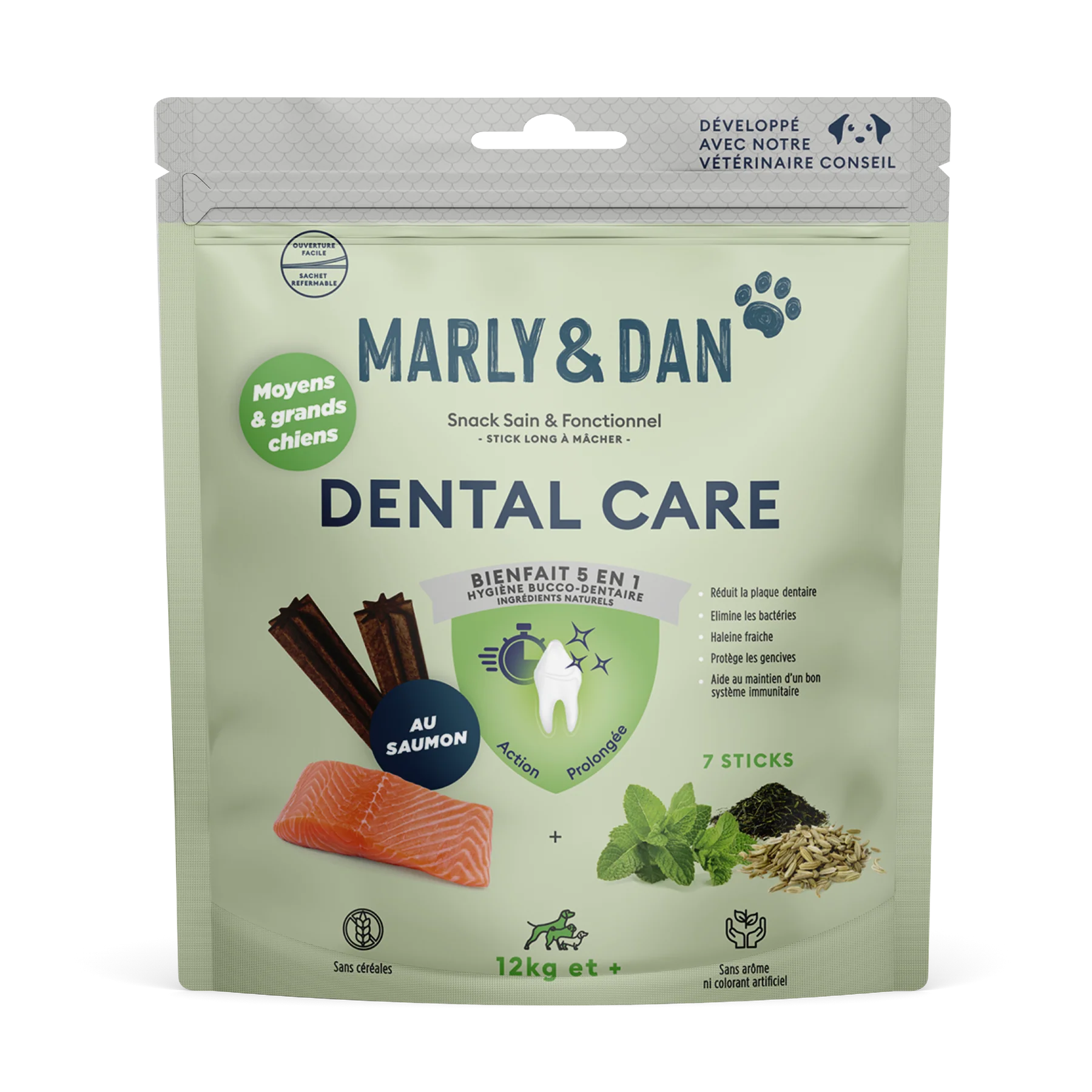 MARLY&DAN Dental Care sticks caini M/L 140g [1]