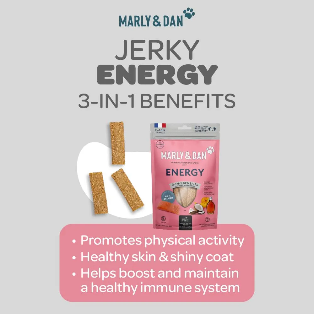 MARLY&DAN Energy, XS-XL, Somon, punguță recompense funcționale fără cereale câini, activitate intensă, 80g [5]