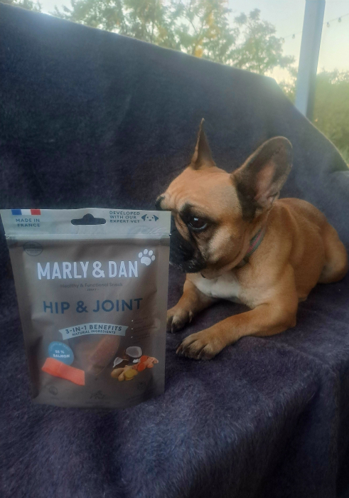 MARLY&DAN Hip&Joint, XS-XL, Somon, punguță recompense funcționale fără cereale câini, sistem articular, 80g [6]
