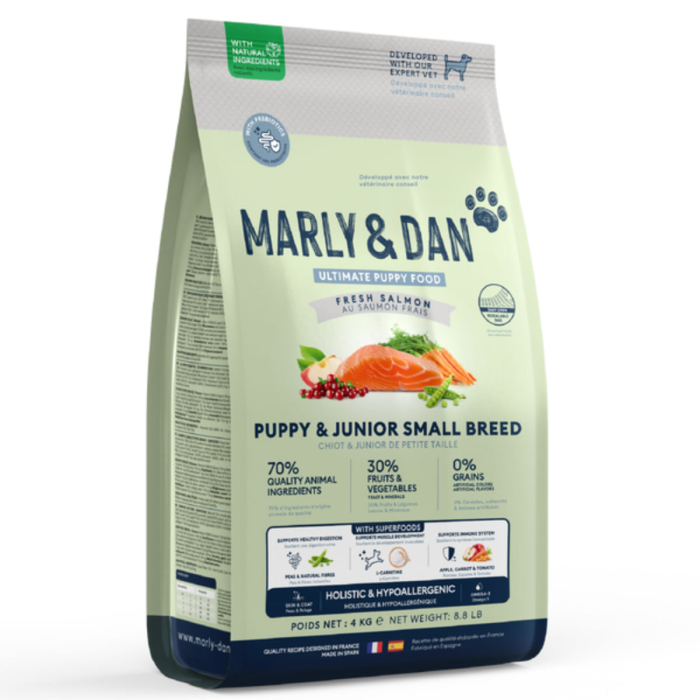 MARLY&DAN HRANA USCATA PENTRU CAINI JUNIORI DE TALIE MICA 4kg [1]