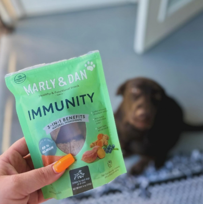 MARLY&DAN Immunity, XS-XL, Somon, punguță recompense funcționale fără cereale câini, sistem imunitar, 80g [5]