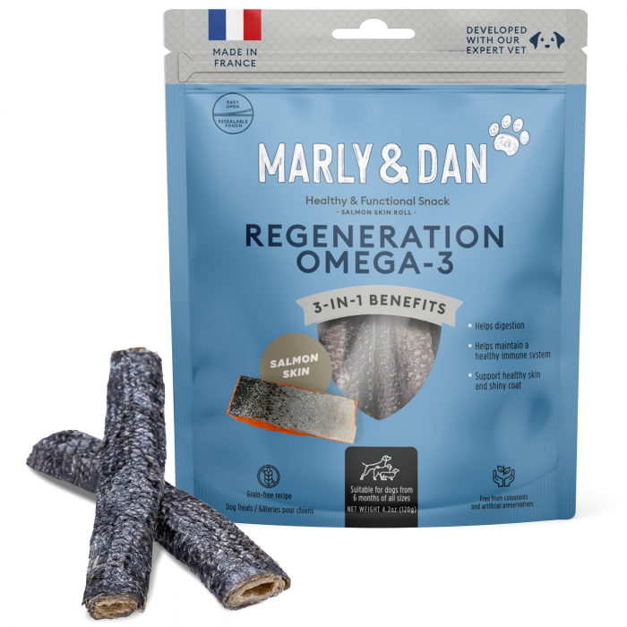 MARLY&DAN Suplimente Salmon Skin OMEGA 3 pentru caini 60g [1]
