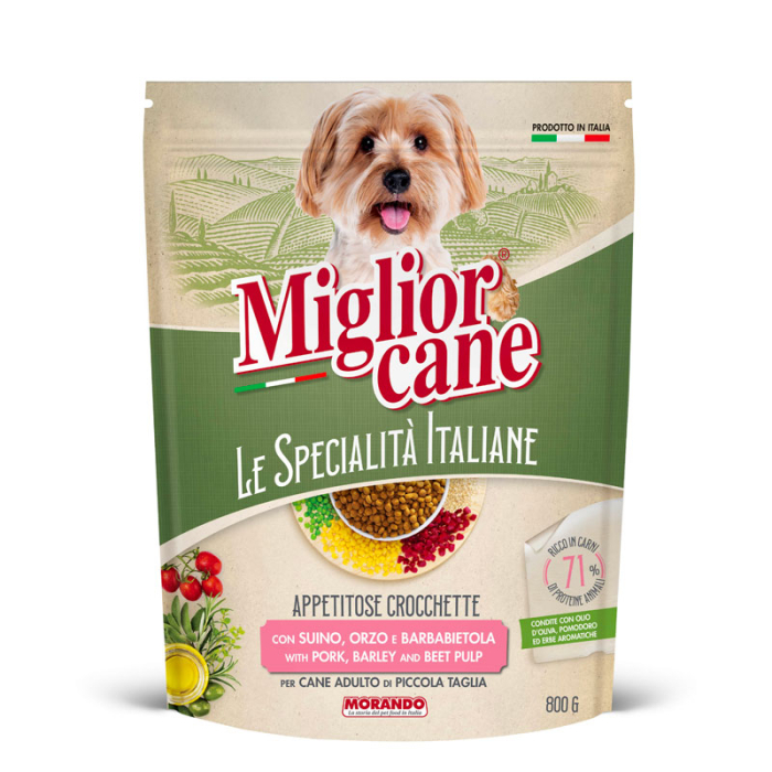 Miglior cane mini crochete pentru adulți pentru câini cu porc, orz și sfeclă roșie, 800 g [2]