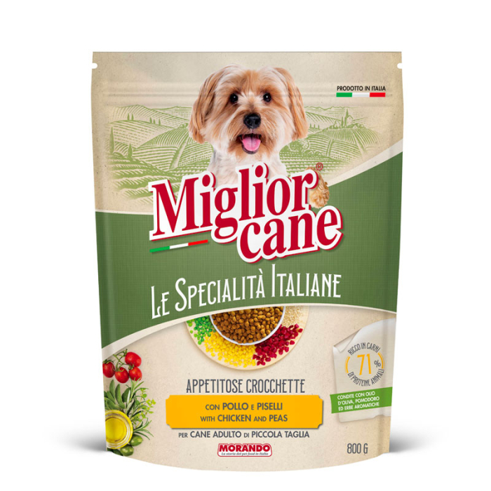 Miglior cane mini crochete pentru adulți pentru câini cu pui și mazăre, 800 g [4]