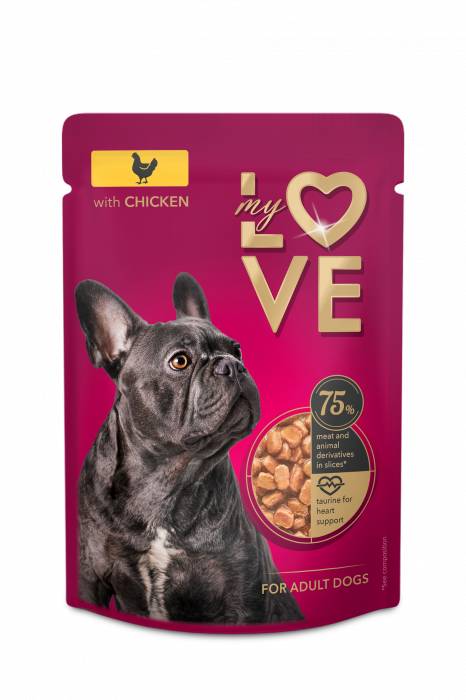 MY LOVE Plic caini Pui in sos, 100 g [1]