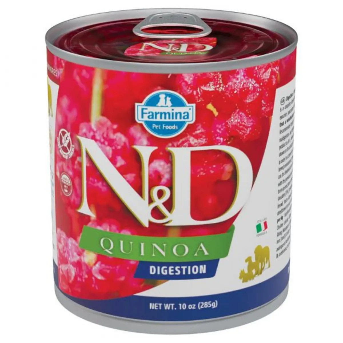 N&D Quinoa Digestive, XS-XL, Miel și Pește, conservă hrană umedă fără cereale câini, sistem digestiv, (în sos), 285g [1]