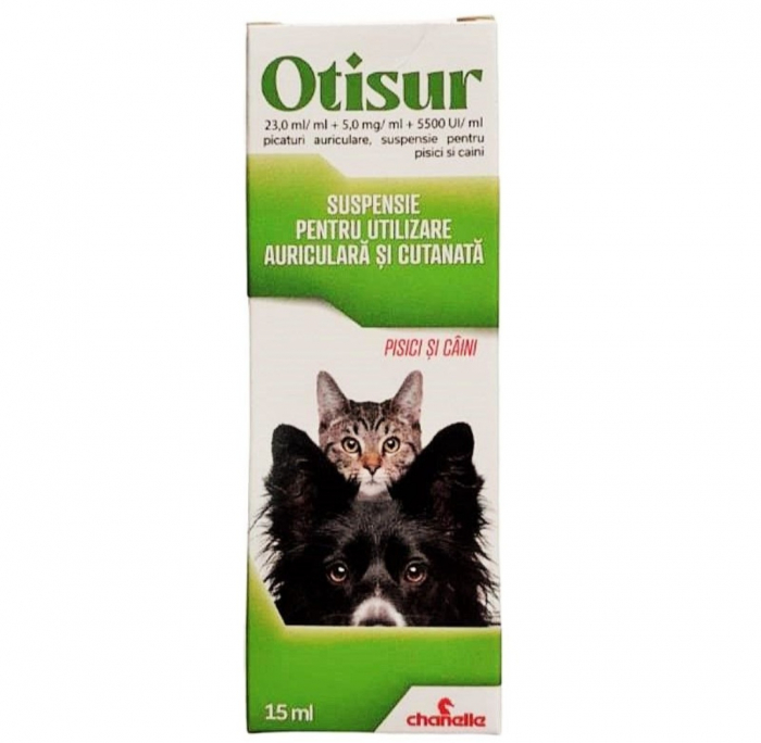 Otisur picaturi auriculare, suspensie pentru pisici si caini, 15 ml [1]
