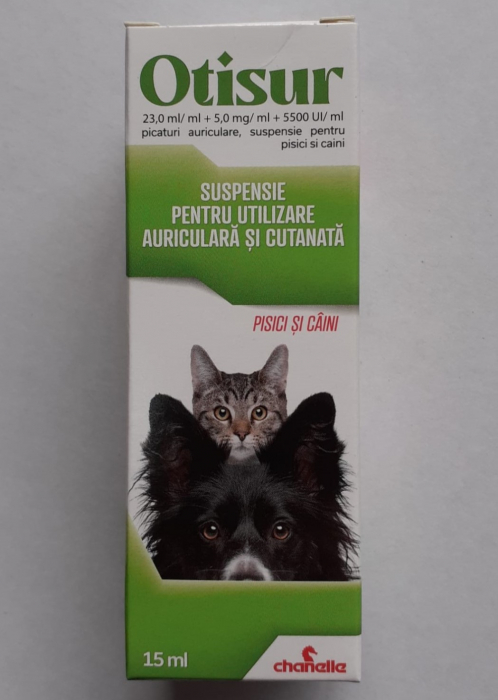 Otisur picaturi auriculare, suspensie pentru pisici si caini, 15 ml [2]
