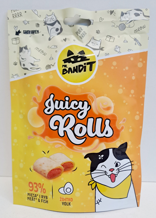 Recompense pentru pisici Mr. Bandit CAT Juicy Rolls, pui si galbenus, 40 g [2]