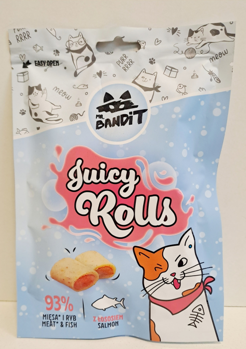 Recompense pentru pisici Mr. Bandit CAT Juicy Rolls, pui si somon, 40 g [2]