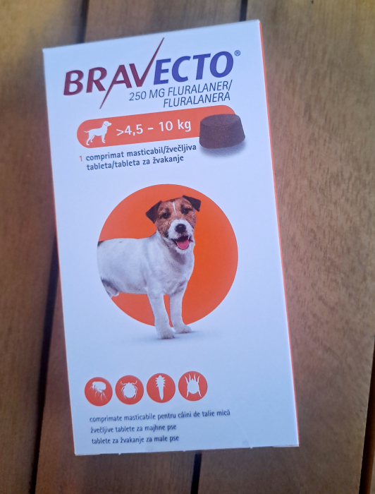 Bravecto Dog 250 mg, 4.5-10 kg, 1 tableta [2]