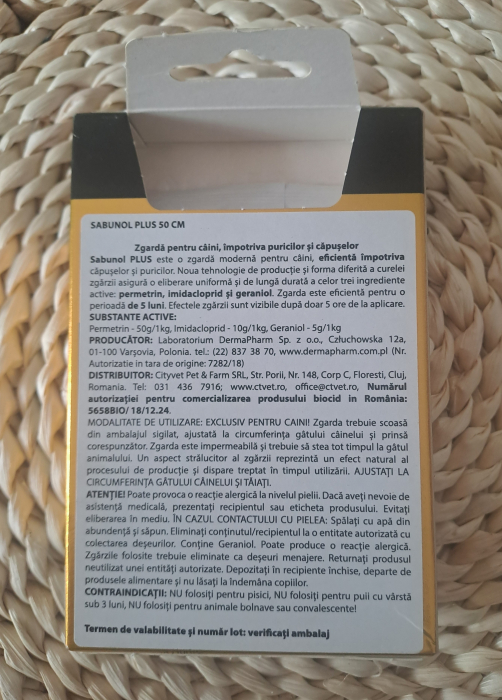 Zgarda antiparazitara caini , Sabunol Plus, 10-25 kg , 50 cm [6]
