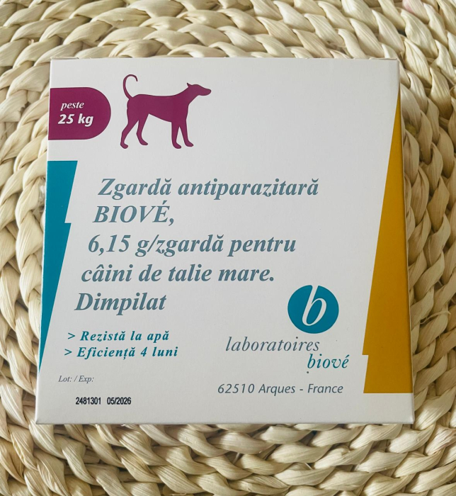 Zgarda antiparazitara pentru caini talie mare, Biove [1]