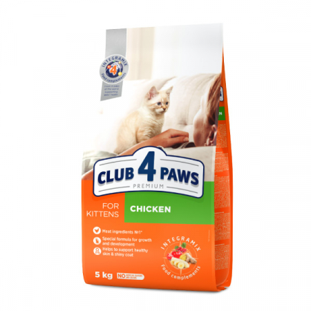 HRANA USCATA - CLUB 4 PAWS PREMIUM PENTRU PISOI JUNIOR  "PUI" 5 kg