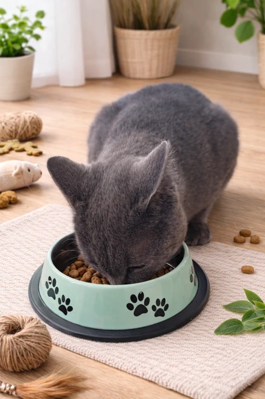 ACCESORII - Bol metalic pentru pisici și căței mici, 235 ml