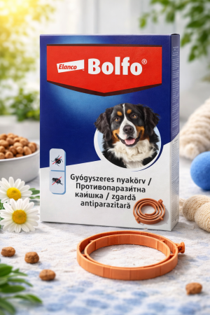 Deparazitari Caini - Zgarda antiparazitara 70 cm pentru caini, Bolfo, 1 bucata