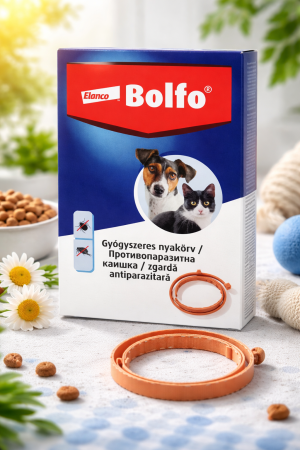 Deparazitari Pisici - Zgarda antiparazitara pentru caini si pisici Bolfo, 38 cm, 1 bucata,