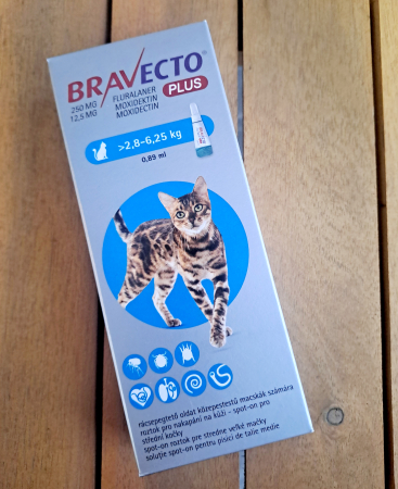Bravecto Cat spot on 250 mg (2,8-6,25 kg) - o pipetă [1]