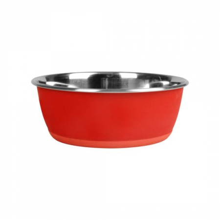 ACCESORII - CASTRON PENTRU CAINI SI PISICI TOBIAS INSCRIPTIONABIL CU CRETA FLAMINGO RED S 13CMx300ML