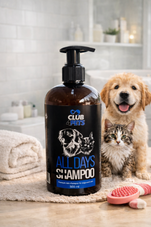 SAMPOANE - CLUB4PETS Sampon premium ALL DAYS pentru caini si pisici, Uz zilnic, 500 ML